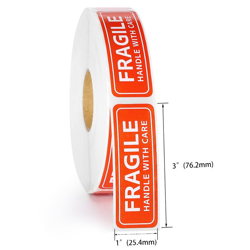 1000 Fragile Stickers 2 Rolls 2'' x 3'' Fragile - Handle with Care - Thank You Shipping Labels Stickers 500 Labels/Rolled Warn