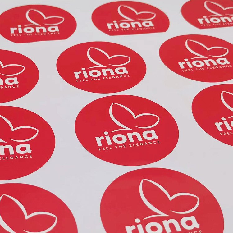 New Design Coated Matte Water Proof Round Logo Name Tag Sticker Vintage Sticker Brand