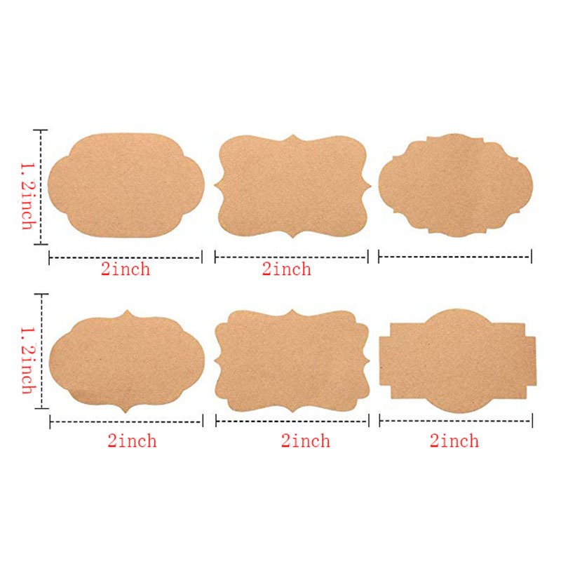 Custom blank kraft paper stickers gift packaging sticker label for bottle