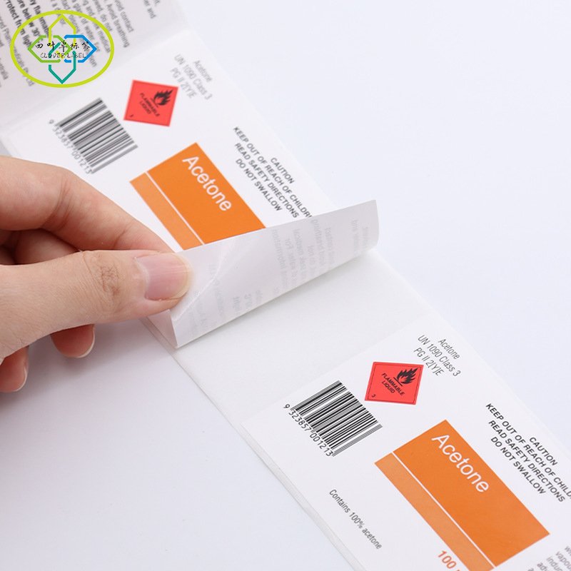 Bottle label printing custom adhesive sticker roll waterproof vinyl sticker