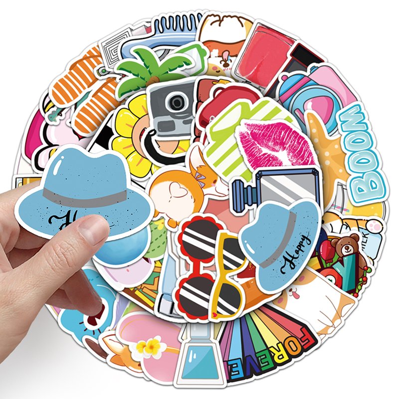 2023 New Factory Customization Small Fresh VSCO INS Sticker Waterproof Vinyl Cartoon Sticker