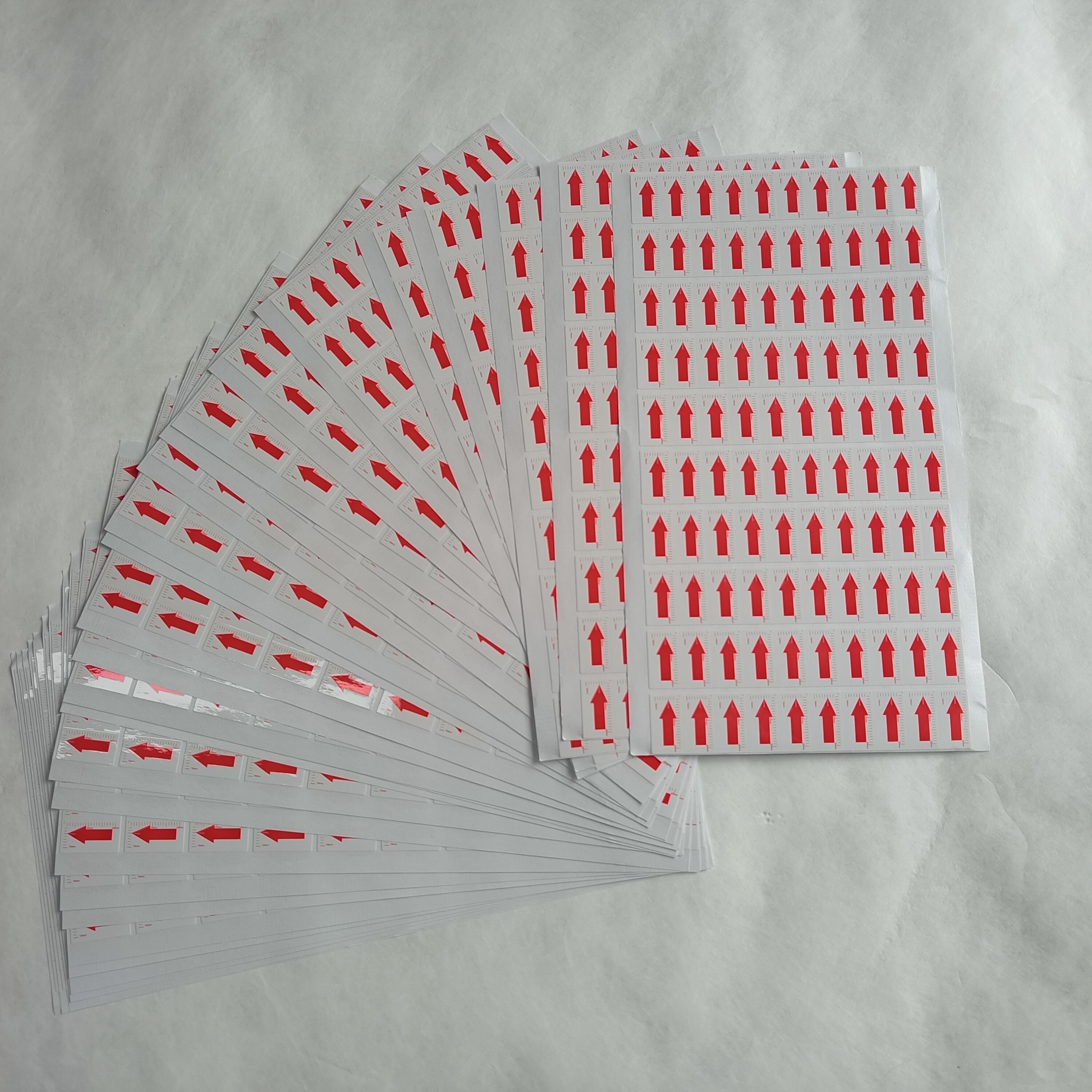 Wholesale Arrow labels with scales for inspectors, label stickers for defective products