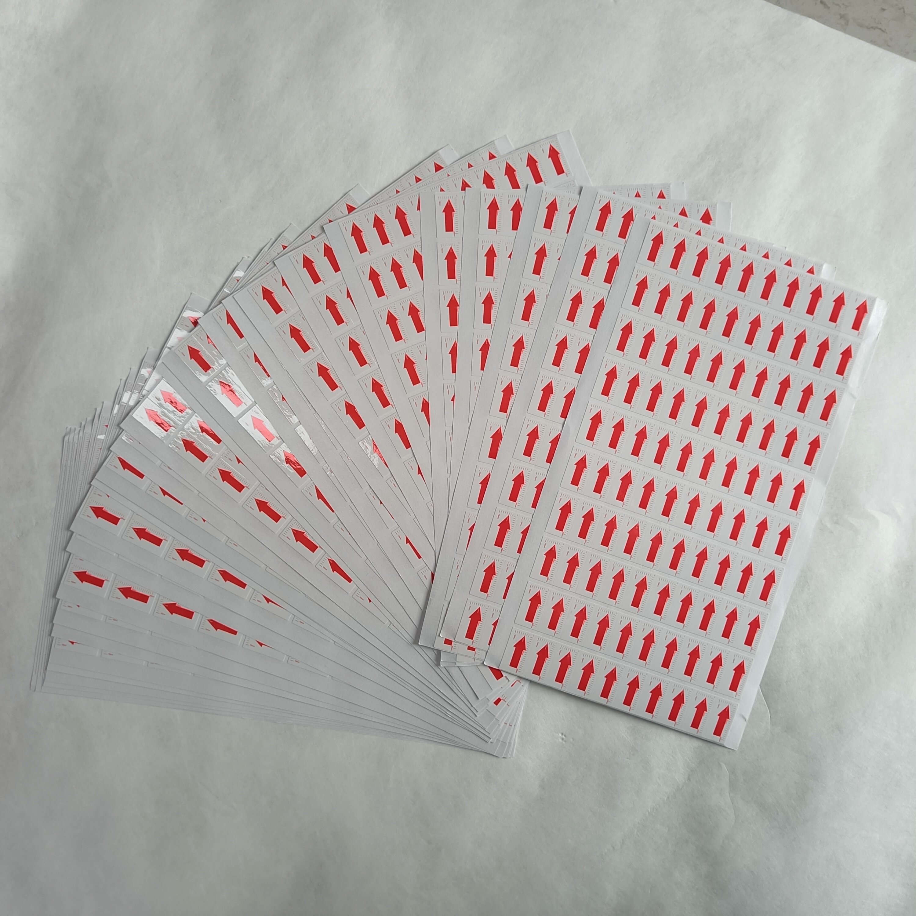Wholesale Arrow labels with scales for inspectors, label stickers for defective products