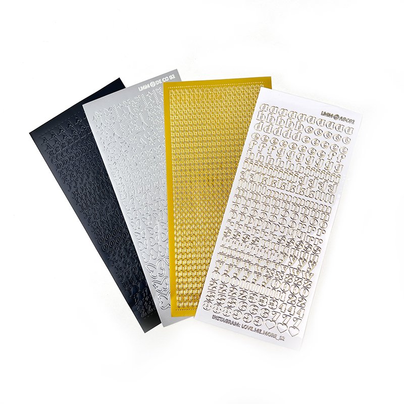 Hot stamping hot silver golden number letter sticker hand account diy photo album decoration alphabet pvc sticker scrapbook