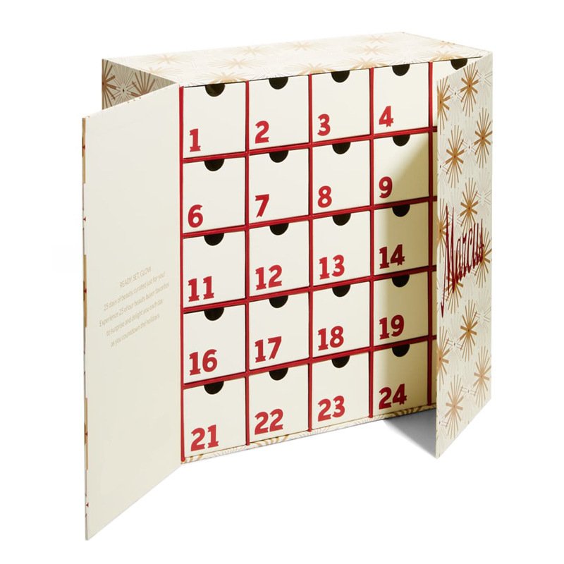 Wholesale Custom Advent Calendar Countdown Box Paper Advent Calendar Packaging Gift Box