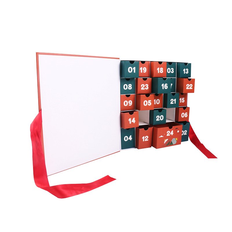 Wholesale Custom Advent Calendar Countdown Box Paper Advent Calendar Packaging Gift Box