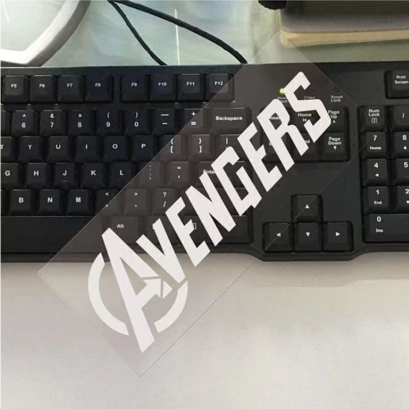 Custom transparent vinyl clear Avengers sticker static reusable electrostatic sticker
