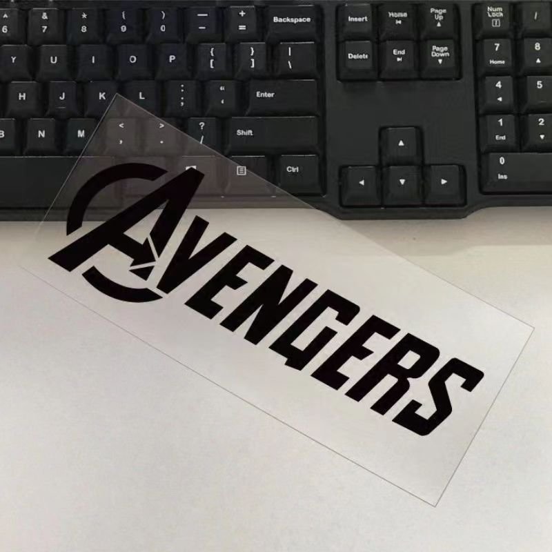 Custom transparent vinyl clear Avengers sticker static reusable electrostatic sticker