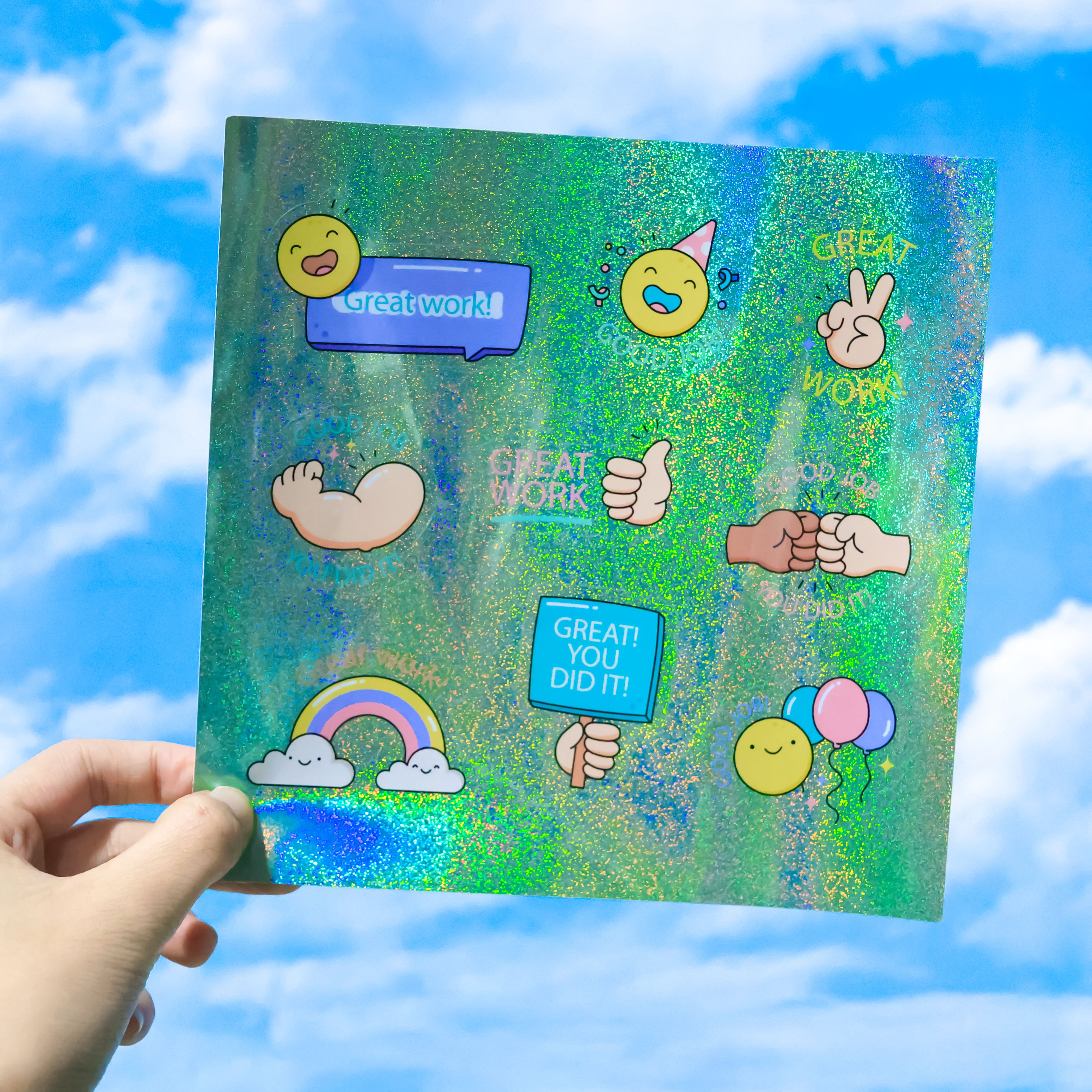 Custom vinyl printing adhesive waterproof cartoon die-cut clean label stickers