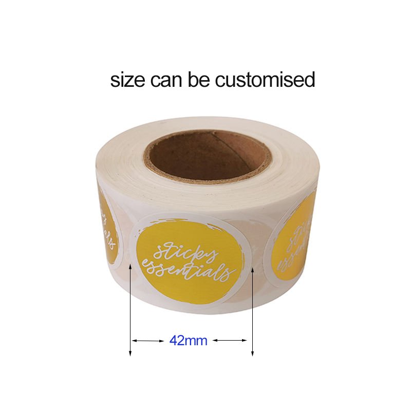 custom bottle rose gold foil round label printing adhesive roll packaging holographic foil sticker for business
