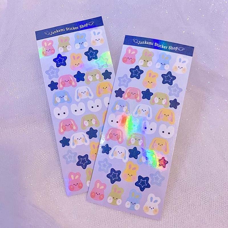 Custom Waterproof Vinyl uv A4 A5 A6 decorative sticker sheet cute cartoon sticker for children