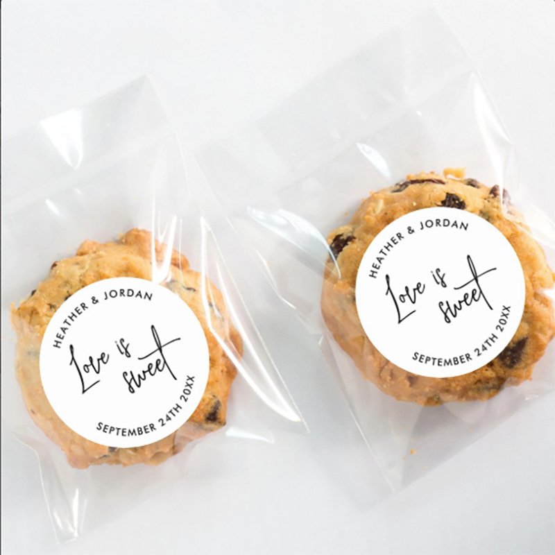 UV Resist Weatherproof Business Package Label Stickers Custom Printing Self-Adhesive Die Cut Logo for cookie