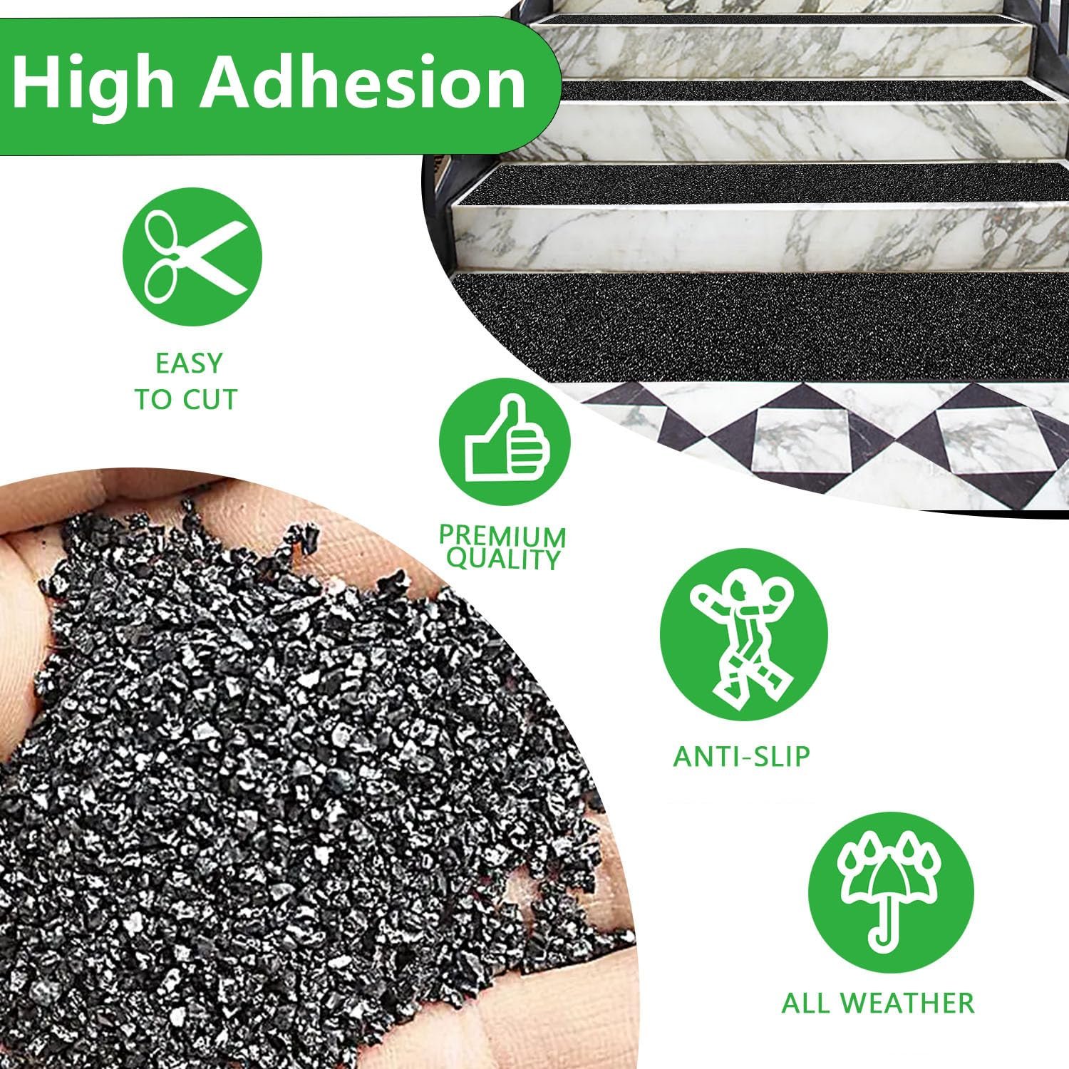 5m Floor Stairs Non Slip Tapes Indoor/Outdoor Bathroom Anti-Slip Strong Adhesive Stickers For Safety Traction Tape Stairs Floor