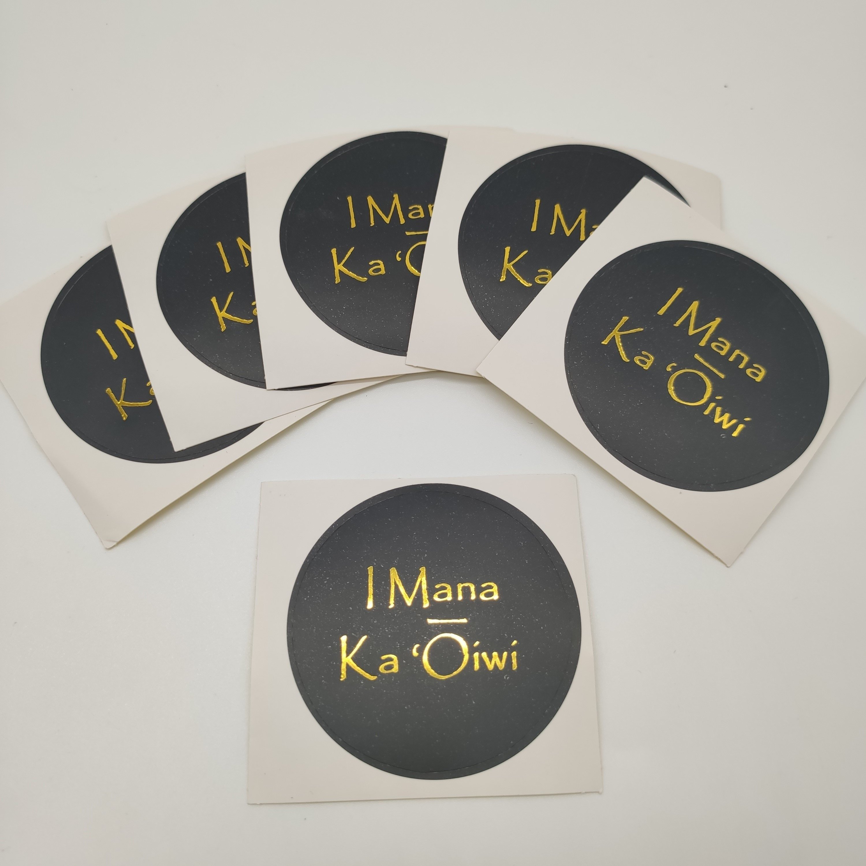 Private Design Custom Die Cut Adhesive Paper Stickers custom Gold Foil Printed Brand Logo sticker