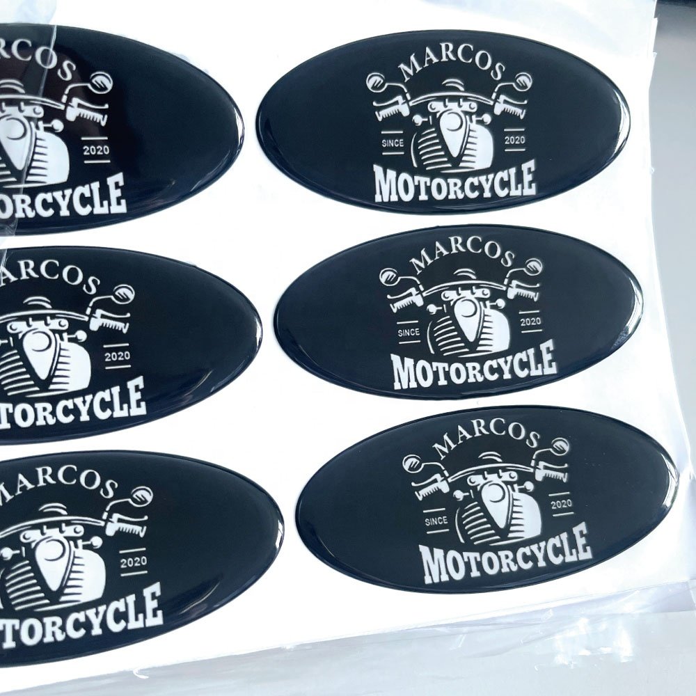 Brand logo dome sticker printed custom round 3D epoxy resin dome sticker