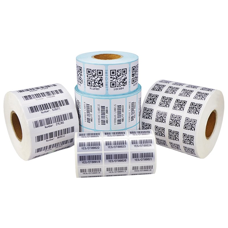 Custom size printed color thermal stickers Waterproof thermal Self-adhesive label stickers Adhesive Paper