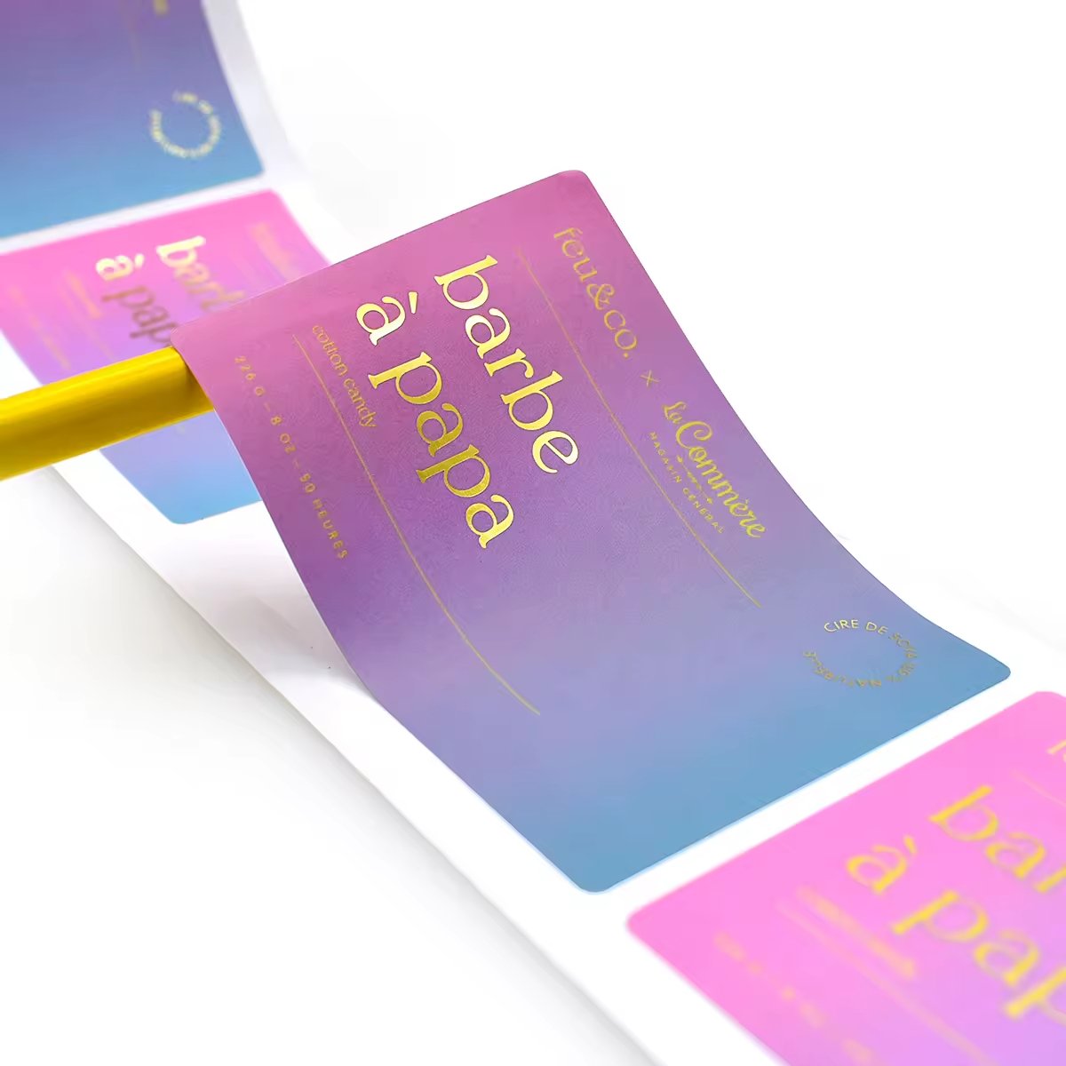 Waterproof Custom Adhesive Vinyl Circle Label Sticker Digital Printing on Offset Duplex Board Newsprint Paper
