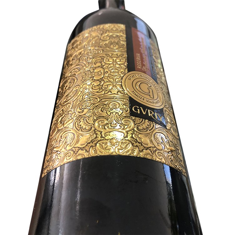 Custom Aluminum Logo Bridesmaid Wine Label Stickers For Glass Bottle Metal Decals