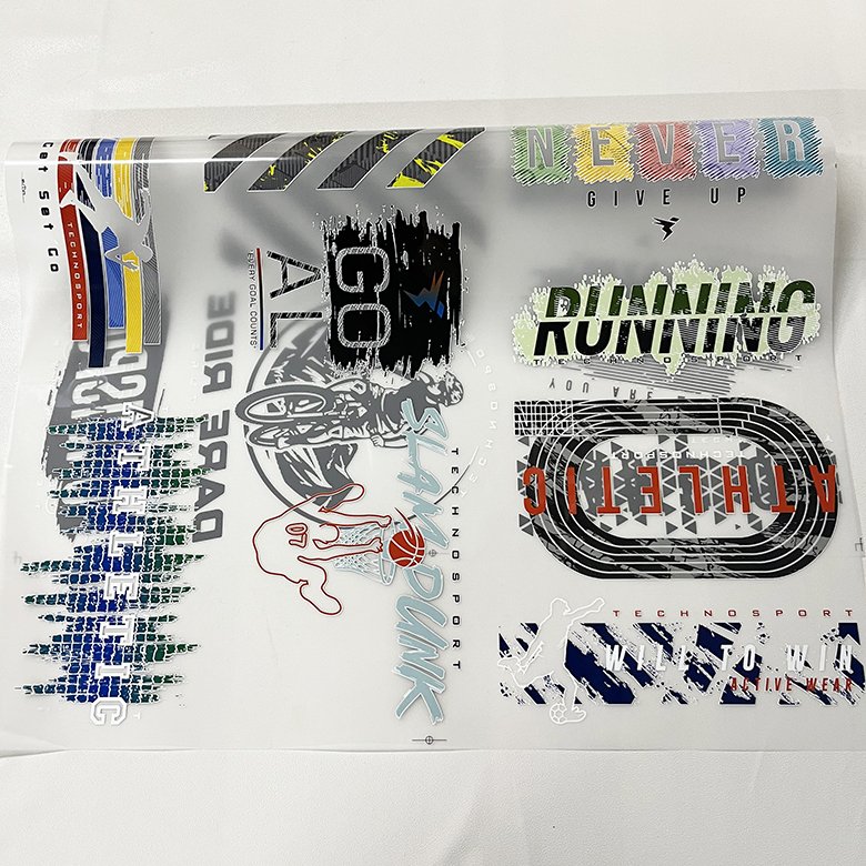 Clothing vinyl logo service designs custom heat press iron on sticker images screen print heat transfers for t shirt printing