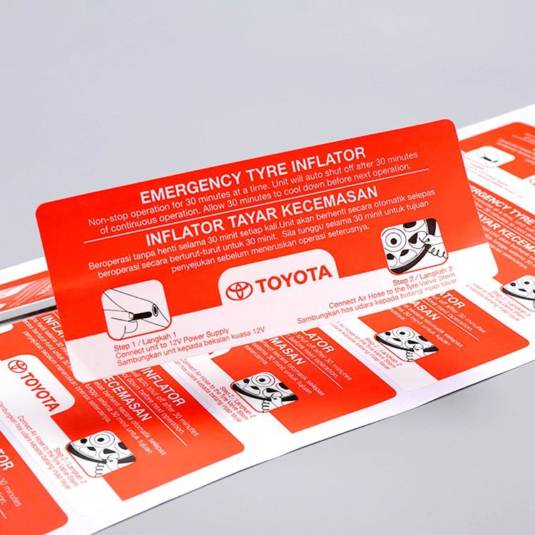 Custom silk print Strong Self Adhesive PVC adhesive sticker