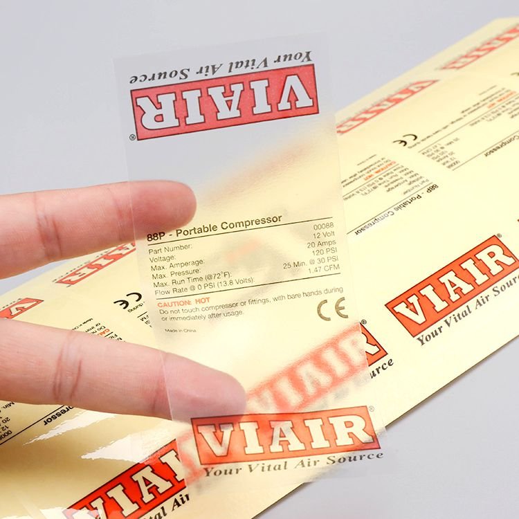 Custom silk print Strong Self Adhesive PVC adhesive sticker