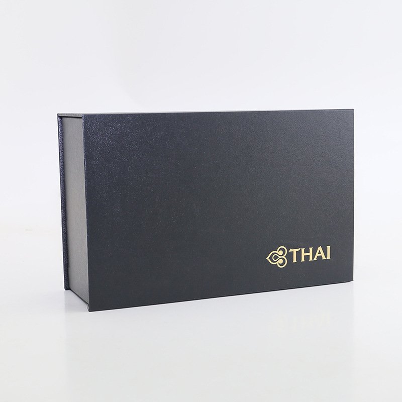 Custom luxury printing matte black packaging magnetic box flip lid gift box