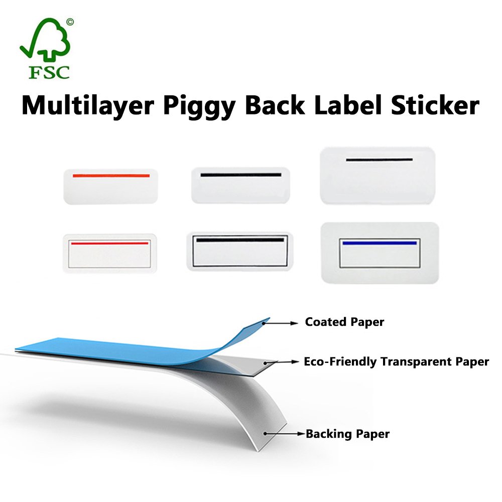 Pakistan Red Piggy Sticker With PP High Quality Clothing Piggy Back Price Three Layer Piggy Back Label Stickers