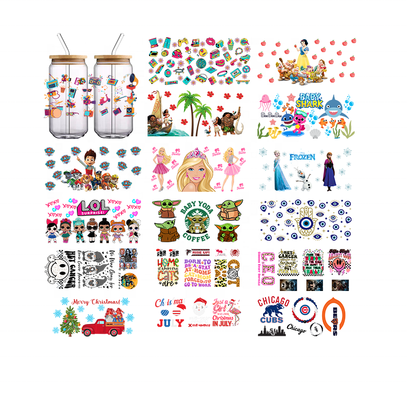 Wholesale customization Strong viscosity with logo or print pattern reasonable price uv dtf cup wrap transfers sticker