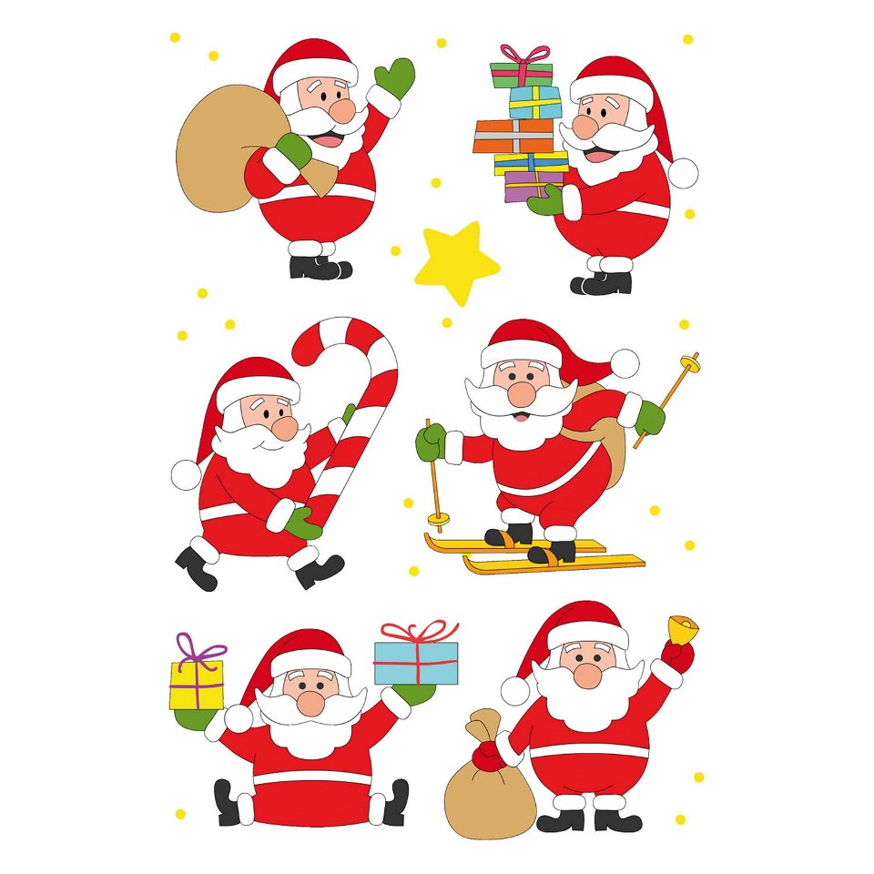Christmas Window Die Cut Printing Vinyl Window Decal Custom Logo Stickers Packaging Labels