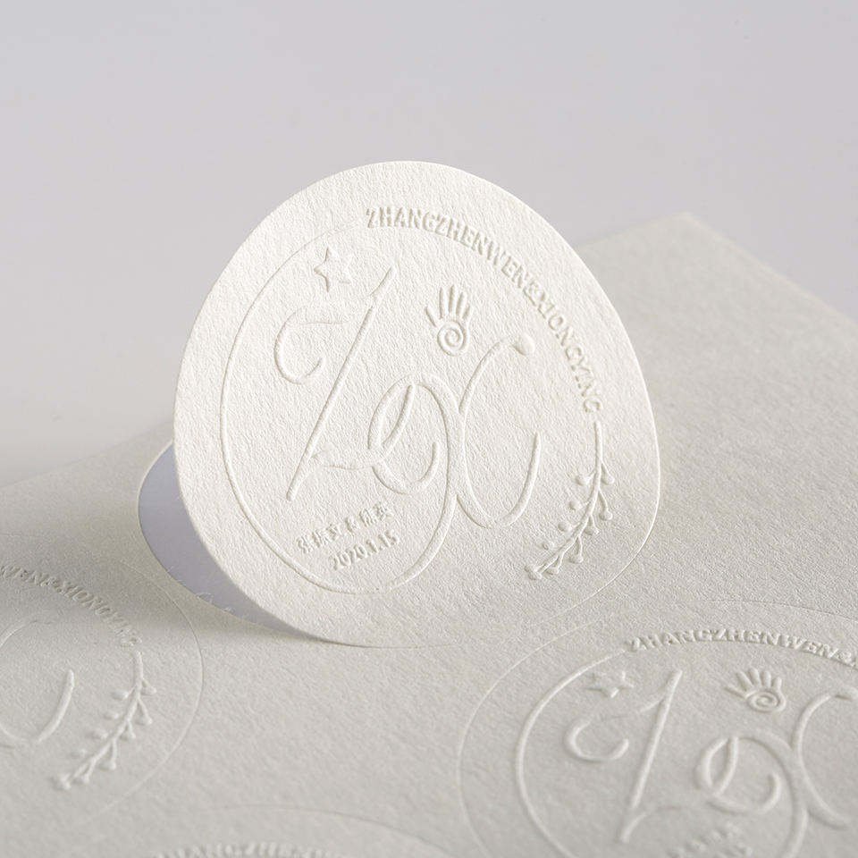 Custom Envelope Sealing Stickers Logo Embossed Texture Paper Sticker For Packaging