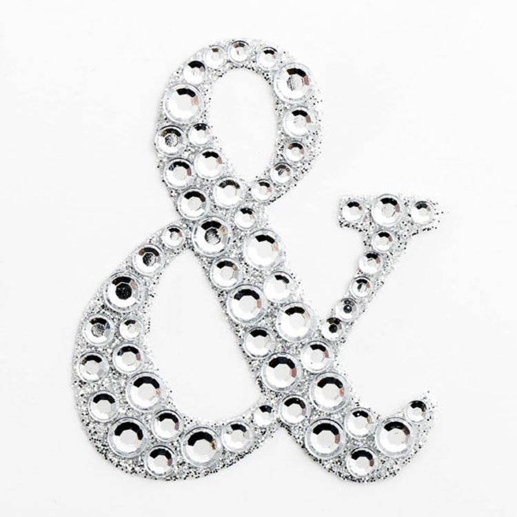 Self-adhesive Glitter Craft Gem Sticker Crystal Blinger Crystal Rhinestone Letter Sticker 26 Letters