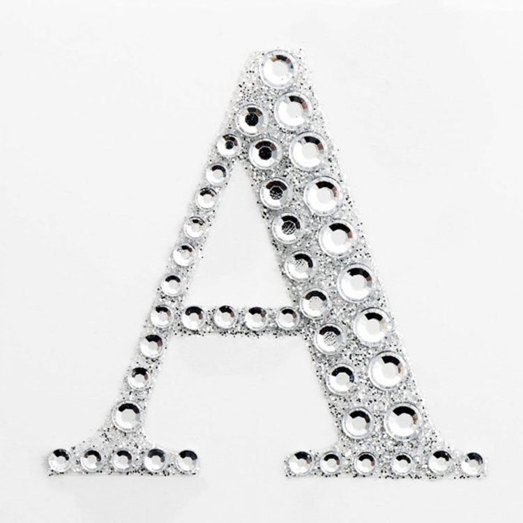 Self-adhesive Glitter Craft Gem Sticker Crystal Blinger Crystal Rhinestone Letter Sticker 26 Letters