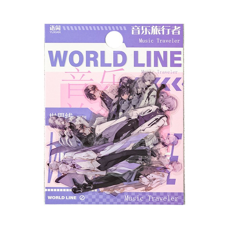 30 sheets per pack Pet sticker bag World line series anime cartoon character material hand account Gumei diy decorative sticker