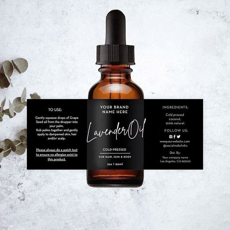 Custom design product label Waterproof non-dry film paper printing cosmetic packaging bottle sticker label
