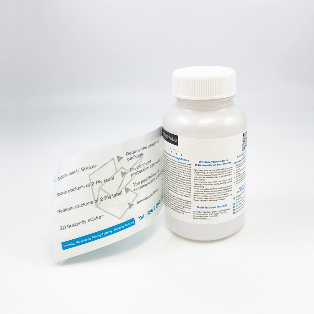 Custom design product label Waterproof non-dry film paper printing cosmetic packaging bottle sticker label