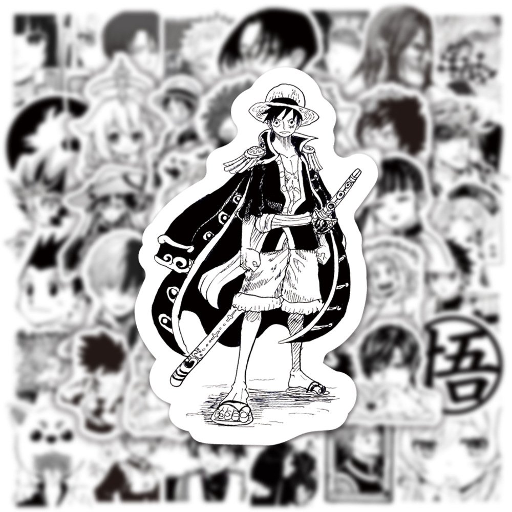 Promotional Cartoon Anime Mix One Pieces Dragon Balls Demon Slayer Stickers Waterproof Reusable Label Stickers For Bottles Phone