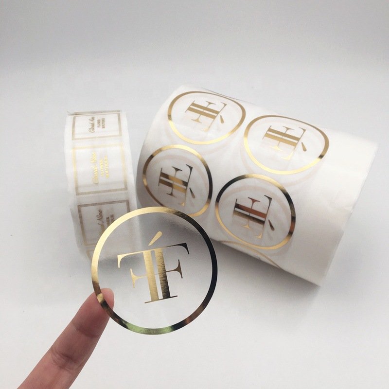Hot Stamping Adhesive Sticker Vinyl Clear Label Waterproof Transparent Custom Label Stickers For Bottles Packaging