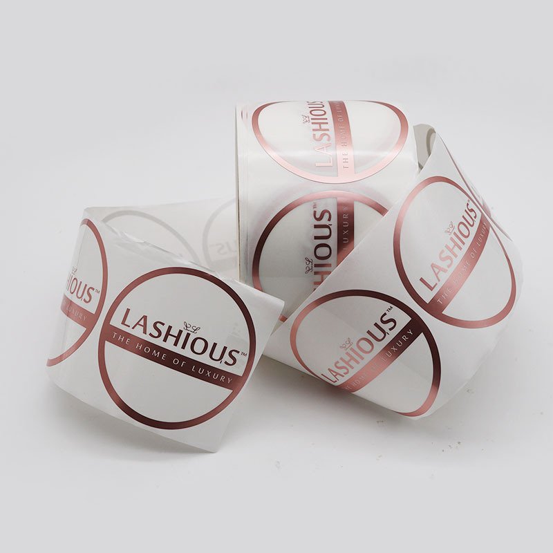 Hot Stamping Adhesive Sticker Vinyl Clear Label Waterproof Transparent Custom Label Stickers For Bottles Packaging