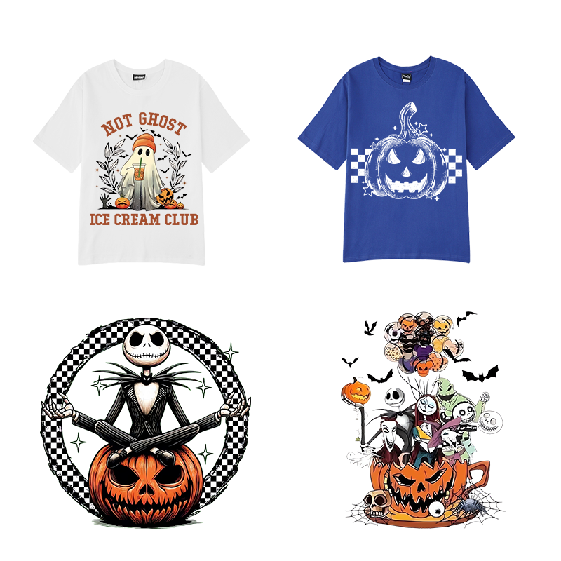 High quality wholesale heat press transfer designs dtf stickers for t-shirts custom heat transfer logo