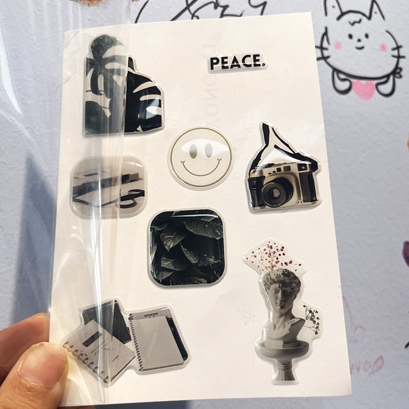 20pcs MOQ Gel Custom Brand Logo Sticker 3D Soft Epoxy Label Resin Dome Epoxy Sticker Sheet