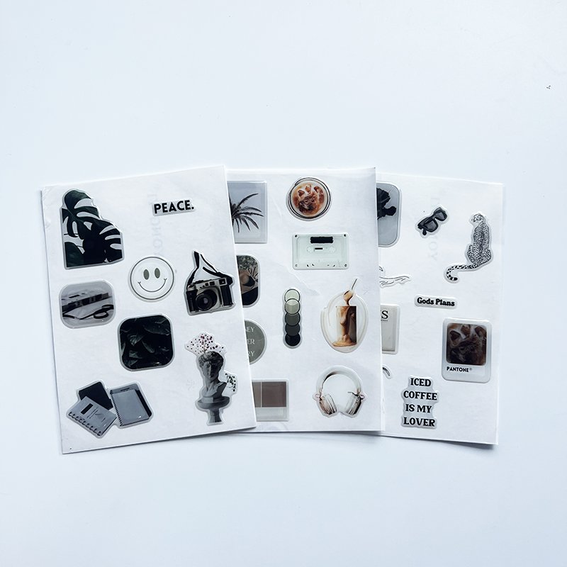 20pcs MOQ Gel Custom Brand Logo Sticker 3D Soft Epoxy Label Resin Dome Epoxy Sticker Sheet