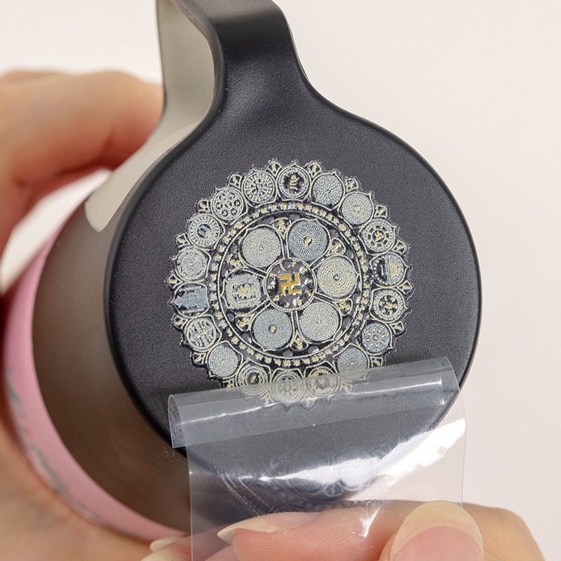 Custom Waterproof Clear Vinyl Stickers Logo Printing Adhesive Cosmetic Packaging Glass Perfume UV Transfer Stickers Label