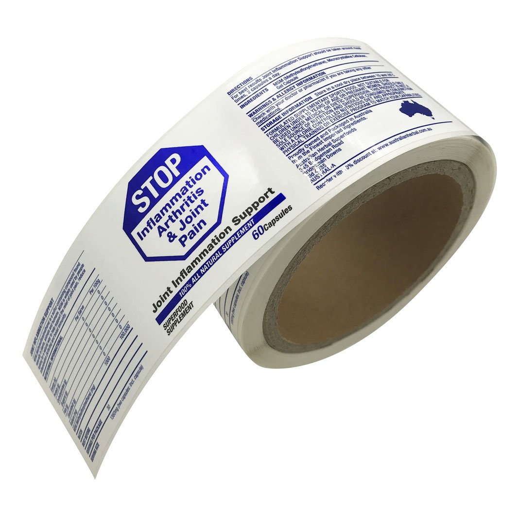 Custom color printed waterproof adhesive hot stamping foil packaging roll label stickers