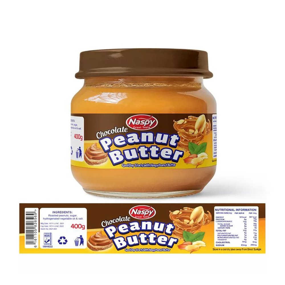 Custom Waterproof Vinyl Bopp Self Adhesive Printing Roll Glass Jar Packaging Label Roll Peanut Butter Sticker Label