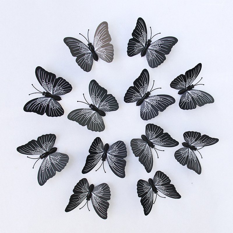 6/8/10/12CM Colorful Realistic Butterfly Home Party Decoration Removable Butterflies 3D Wall Art Decal Decorative Stickers