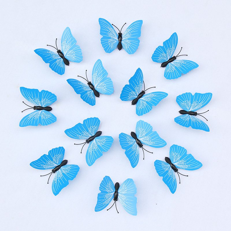 6/8/10/12CM Colorful Realistic Butterfly Home Party Decoration Removable Butterflies 3D Wall Art Decal Decorative Stickers