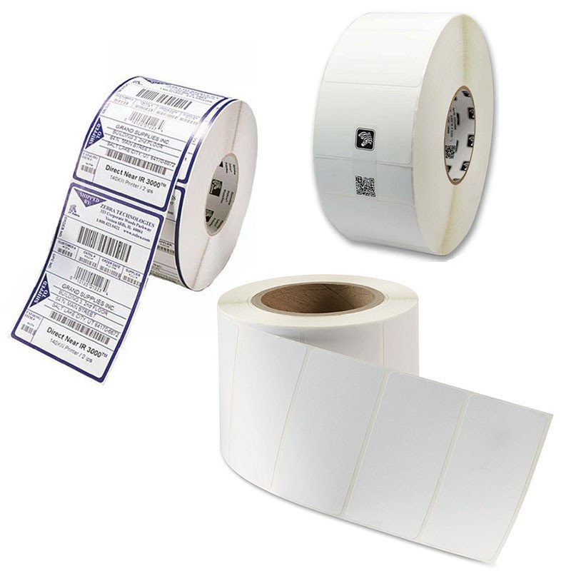 Barcode Packaging White Sensitive Roll Direct Thermal Sales Custom Logo Stickers Packaging Labels