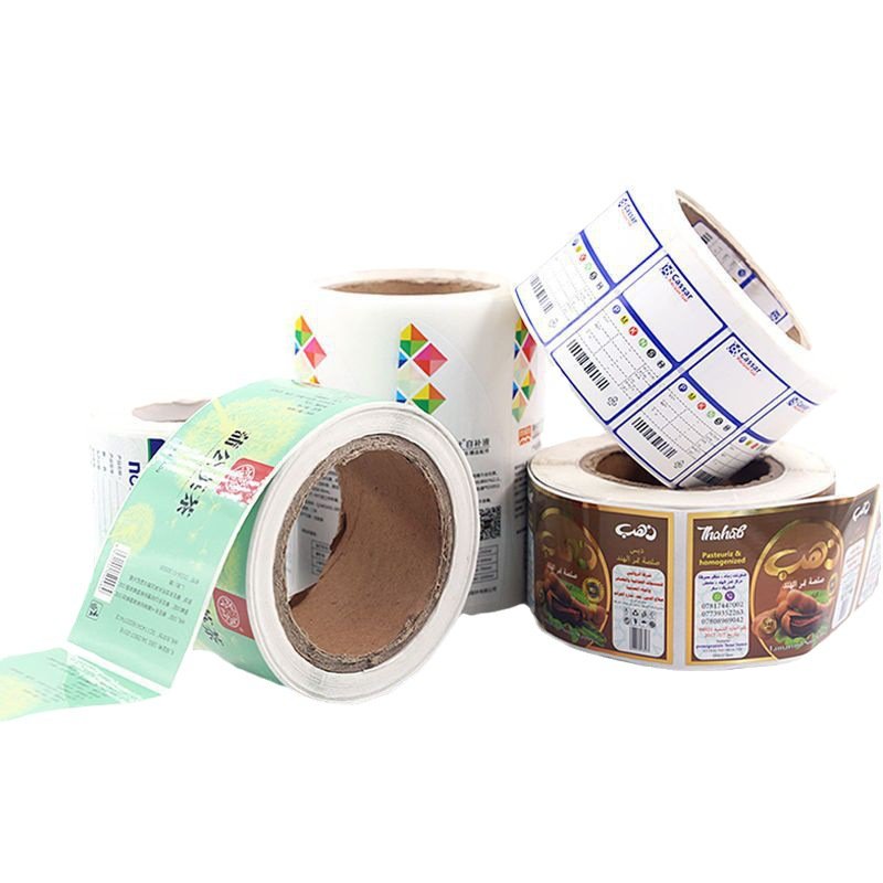 MU Premium OEM Factory Thermal Sticker Label Paper Self Adhesive Paper Roll for Barcode Logistics Shipping Preprint Available