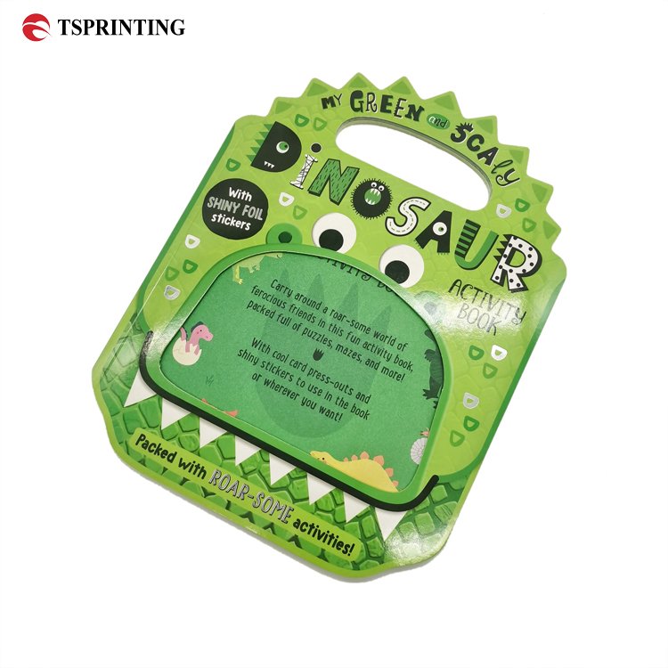 Free Sample Recyclable Activity Book with Shiny Foil Stickers Custom Puzzle Books for Children Hardcover Book Printing