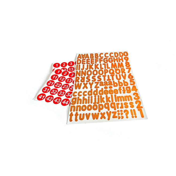For Small Business Letters DIY Alphabet Number Stickers 1 inch Decorative Vinyl Rainbow Full color Kiss Cut Sticker Sheets